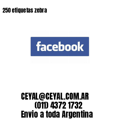 250 etiquetas zebra
