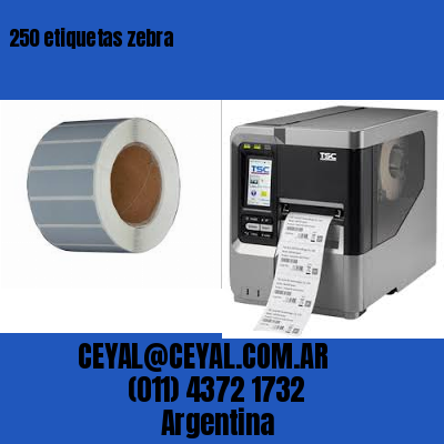 250 etiquetas zebra