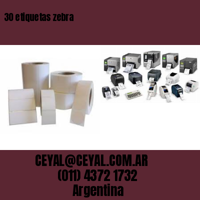 30 etiquetas zebra