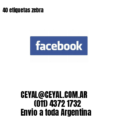 40 etiquetas zebra