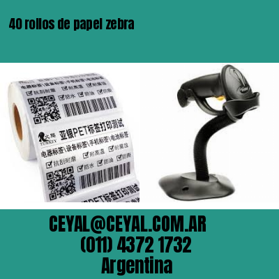 40 rollos de papel zebra