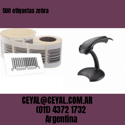 500 etiquetas zebra