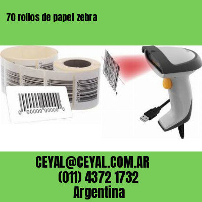 70 rollos de papel zebra