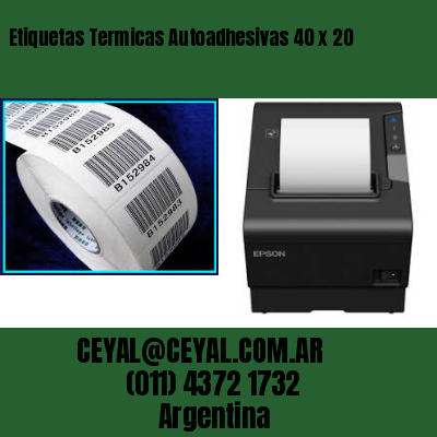 Etiquetas Termicas Autoadhesivas 40 x 20