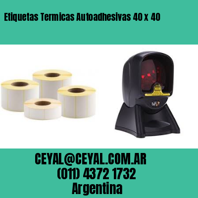 Etiquetas Termicas Autoadhesivas 40 x 40