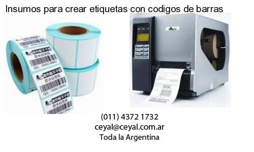 Insumos para crear etiquetas con codigos de barras