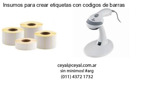 Insumos para crear etiquetas con codigos de barras