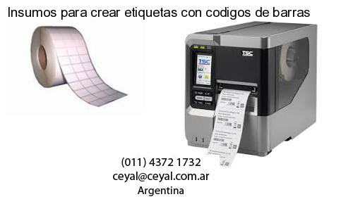 Insumos para crear etiquetas con codigos de barras