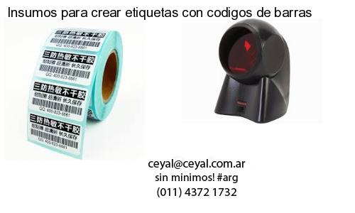 Insumos para crear etiquetas con codigos de barras