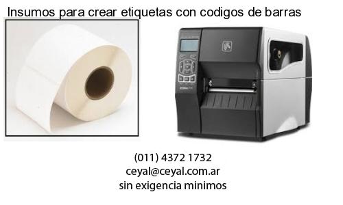 Insumos para crear etiquetas con codigos de barras