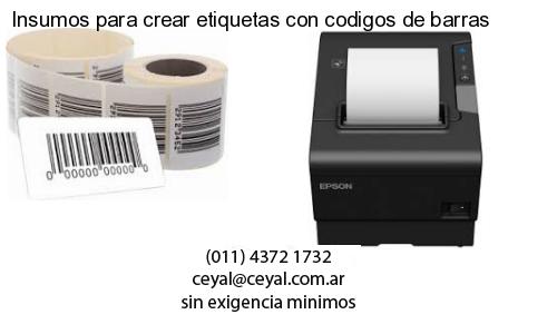 Insumos para crear etiquetas con codigos de barras
