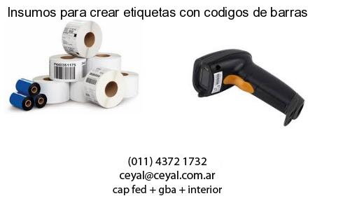 Insumos para crear etiquetas con codigos de barras