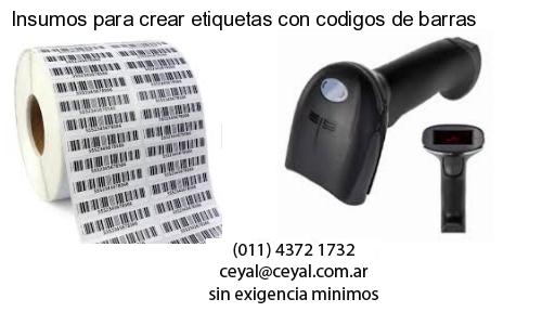 Insumos para crear etiquetas con codigos de barras