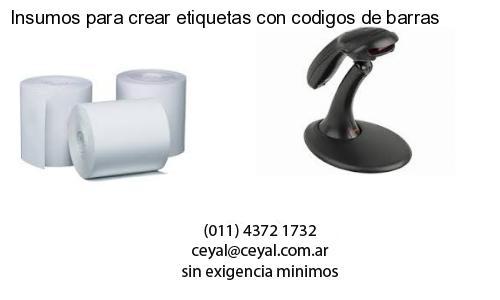 Insumos para crear etiquetas con codigos de barras