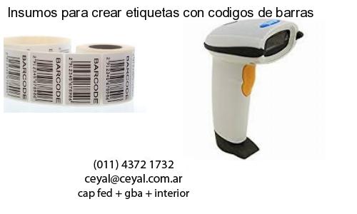 Insumos para crear etiquetas con codigos de barras