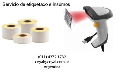 Servicio de etiquetado e insumos