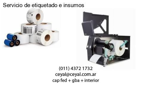 Servicio de etiquetado e insumos