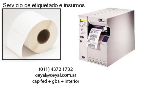Servicio de etiquetado e insumos