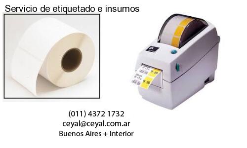 Servicio de etiquetado e insumos