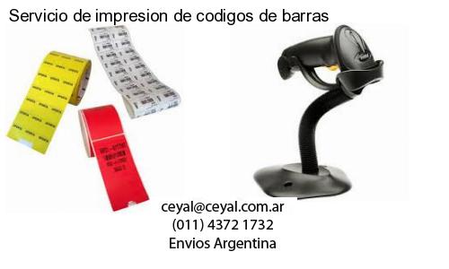 Servicio de impresion de codigos de barras