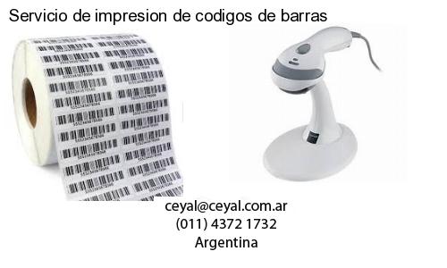 Servicio de impresion de codigos de barras