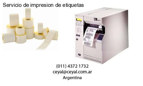 Servicio de impresion de etiquetas