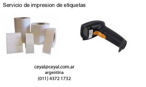 Servicio de impresion de etiquetas