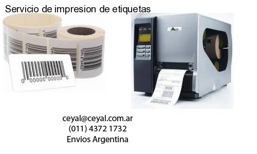 Servicio de impresion de etiquetas