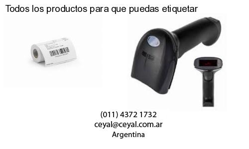 Todos los productos para que puedas etiquetar