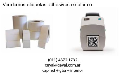 Vendemos etiquetas adhesivos en blanco