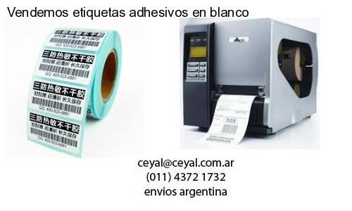Vendemos etiquetas adhesivos en blanco