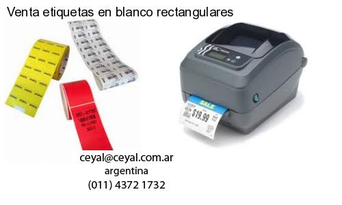 Venta etiquetas en blanco rectangulares