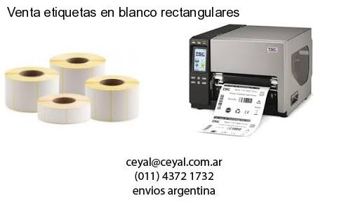 Venta etiquetas en blanco rectangulares