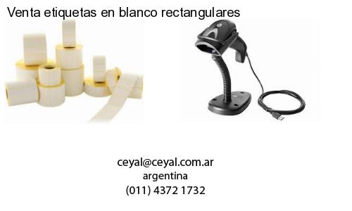 Venta etiquetas en blanco rectangulares