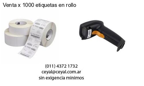 Venta x 1000 etiquetas en rollo
