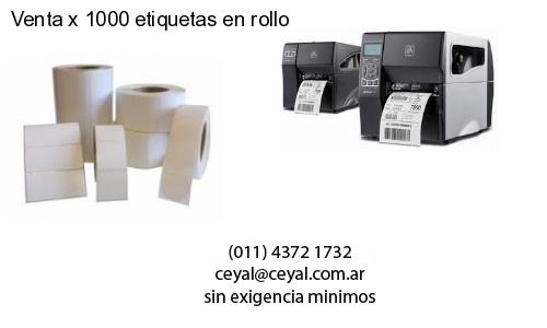 Venta x 1000 etiquetas en rollo