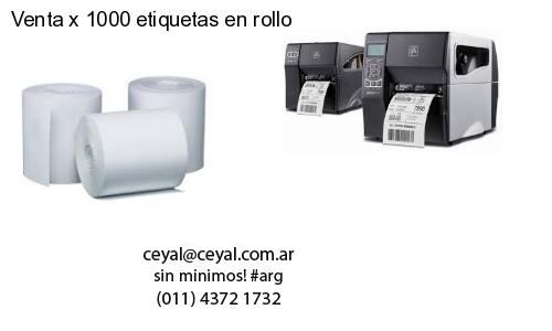 Venta x 1000 etiquetas en rollo