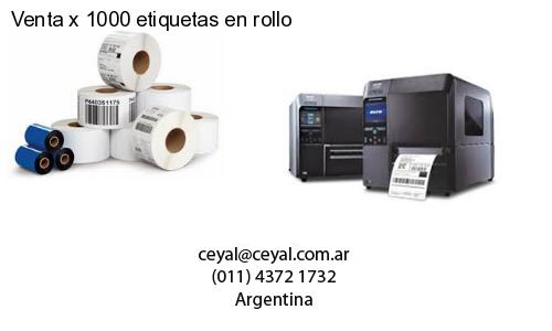 Venta x 1000 etiquetas en rollo