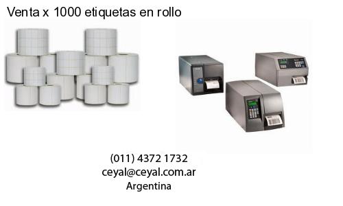 Venta x 1000 etiquetas en rollo