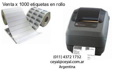 Venta x 1000 etiquetas en rollo