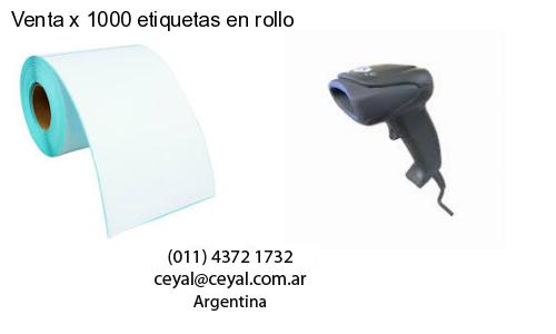 Venta x 1000 etiquetas en rollo