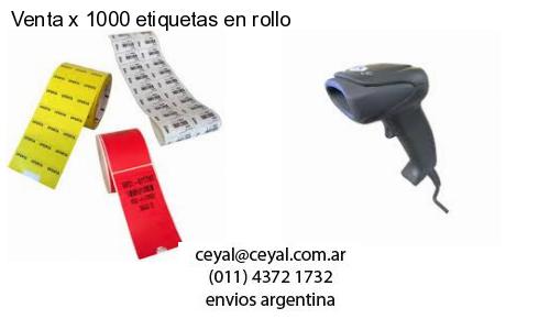 Venta x 1000 etiquetas en rollo