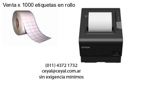 Venta x 1000 etiquetas en rollo