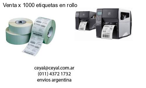 Venta x 1000 etiquetas en rollo