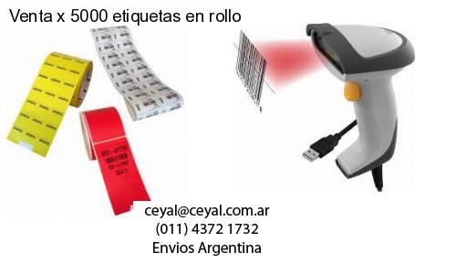 Venta x 5000 etiquetas en rollo