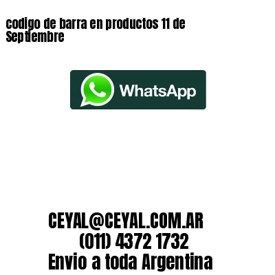 codigo de barra en productos 11 de Septiembre