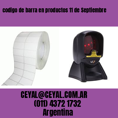 codigo de barra en productos 11 de Septiembre