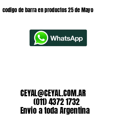 codigo de barra en productos 25 de Mayo