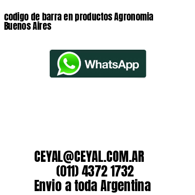 codigo de barra en productos Agronomia Buenos Aires