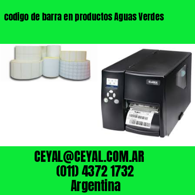 codigo de barra en productos Aguas Verdes
